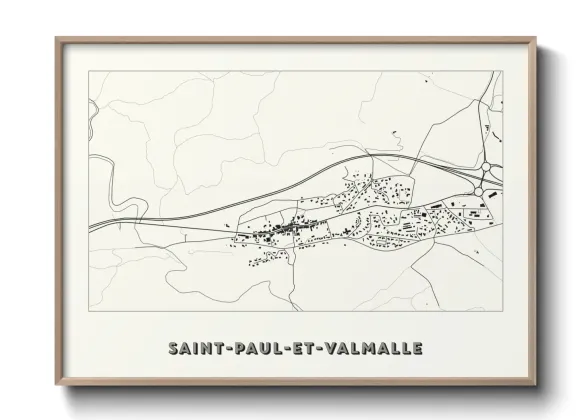 Une affiche de carte sur Saint-Paul-et-Valmalle