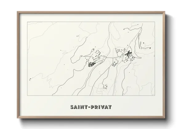 Une affiche de carte sur Saint-Privat