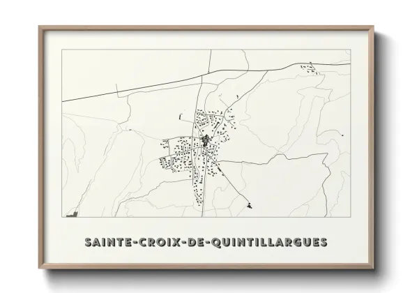 Une affiche de carte sur Sainte-Croix-de-Quintillargues