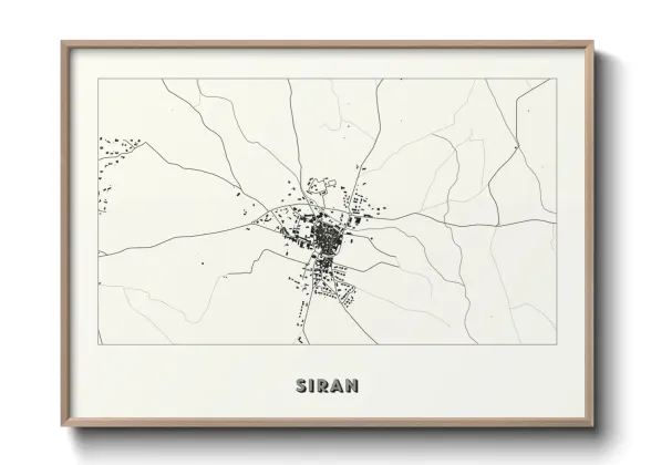 Une affiche de carte sur Siran