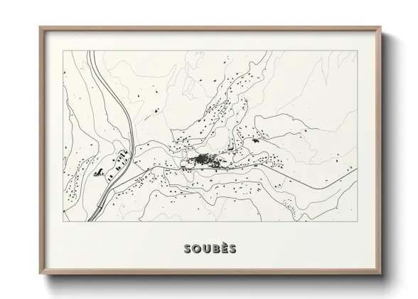 Une affiche de carte sur Soubès