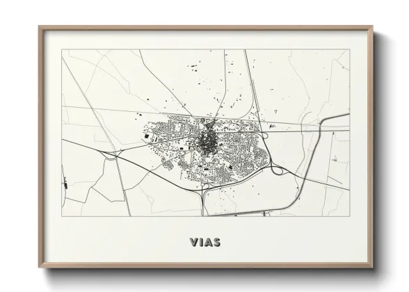 Une affiche de carte sur Vias