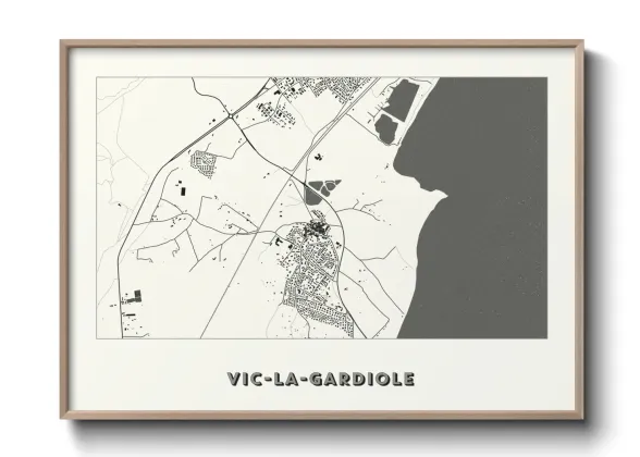 Une affiche de carte sur Vic-la-Gardiole
