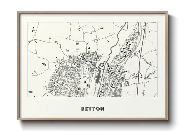 Une affiche de carte sur Betton