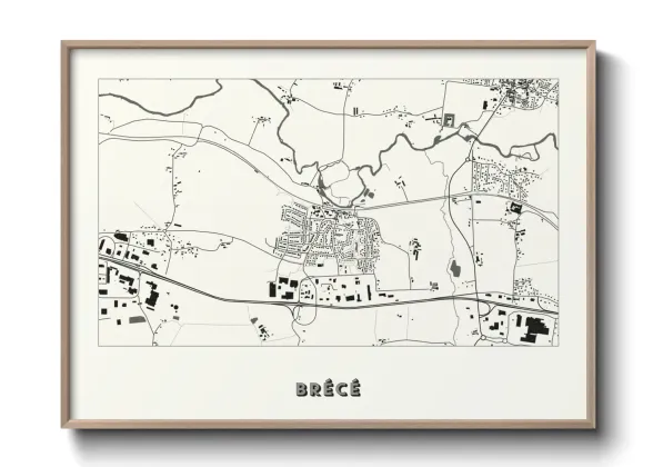 Une affiche de carte sur Brécé