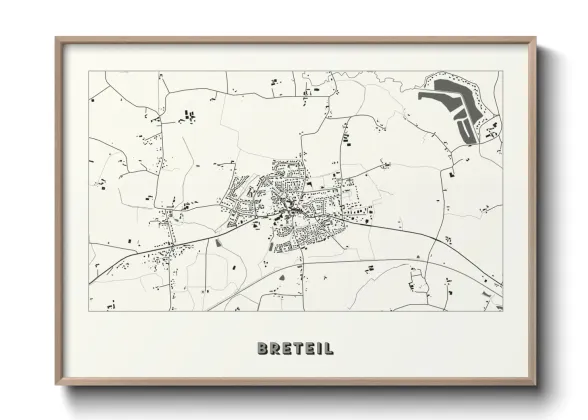 Une affiche de carte sur Breteil