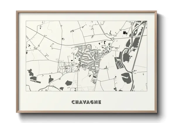 Une affiche de carte sur Chavagne