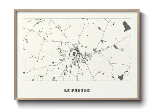 Une affiche de carte sur Le Pertre