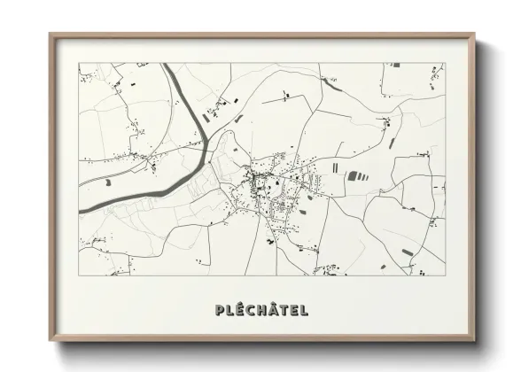 Une affiche de carte sur Pléchâtel