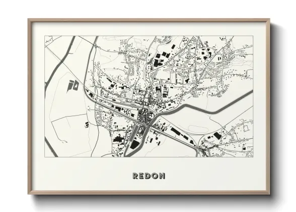 Une affiche de carte sur Redon