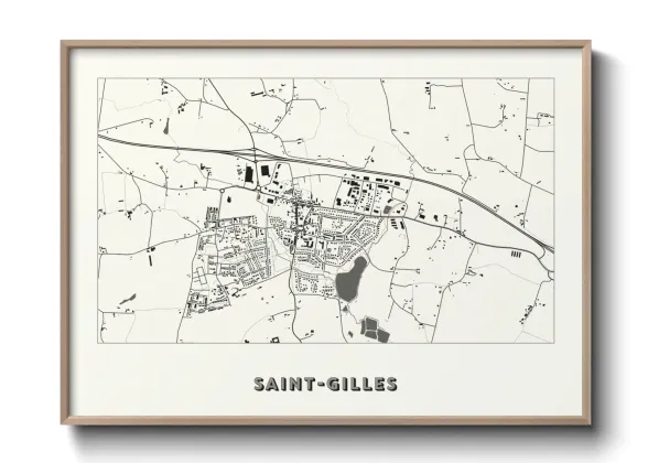 Une affiche de carte sur Saint-Gilles