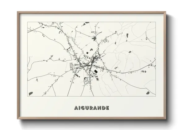 Une affiche de carte sur Aigurande
