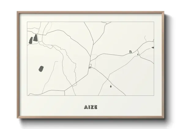 Une affiche de carte sur Aize