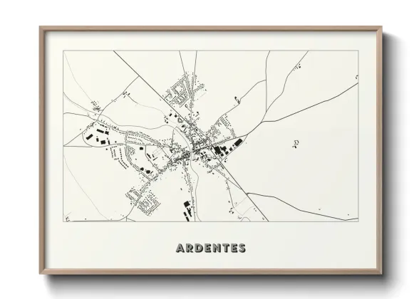 Une affiche de carte sur Ardentes
