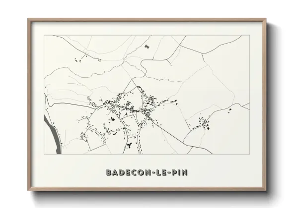 Une affiche de carte sur Badecon-le-Pin