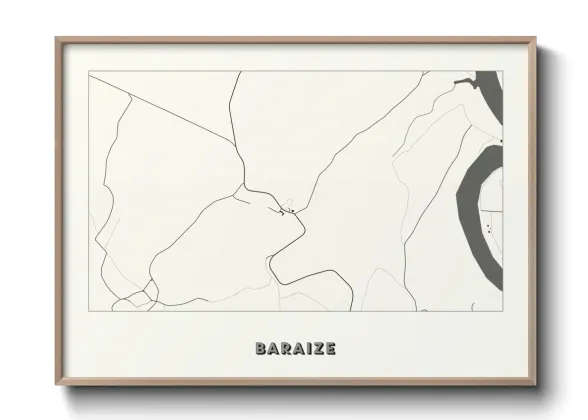 Une affiche de carte sur Baraize