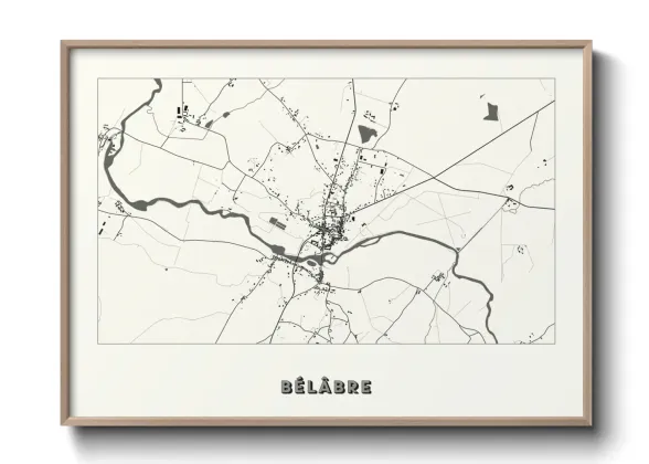 Une affiche de carte sur Bélâbre