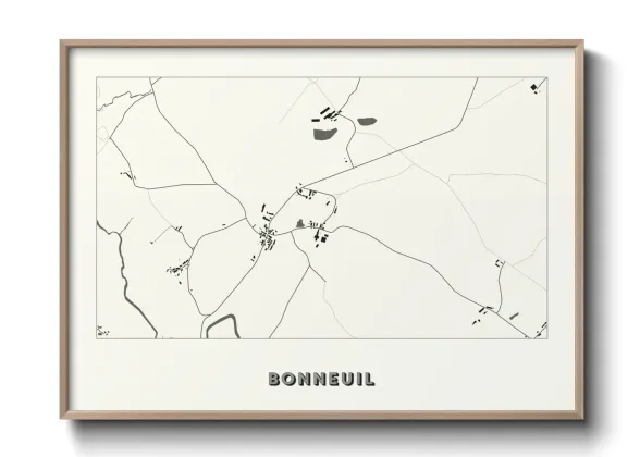 Une affiche de carte sur Bonneuil