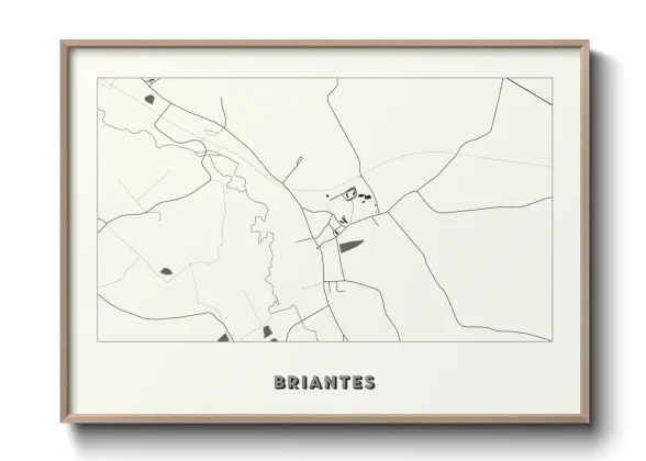 Une affiche de carte sur Briantes