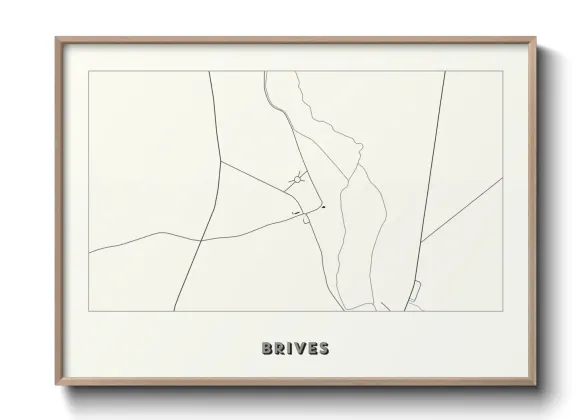 Une affiche de carte sur Brives