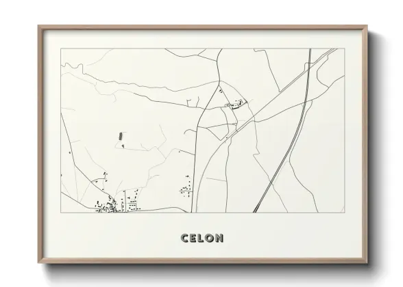 Une affiche de carte sur Celon