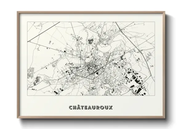 Une affiche de carte sur Châteauroux