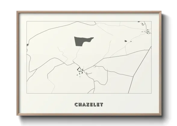 Une affiche de carte sur Chazelet