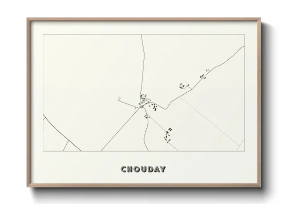 Une affiche de carte sur Chouday