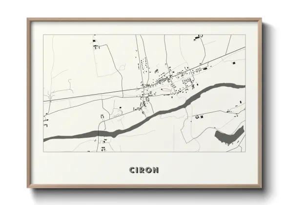 Une affiche de carte sur Ciron