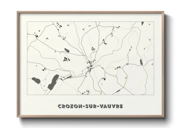 Une affiche de carte sur Crozon-sur-Vauvre