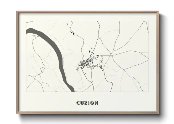 Une affiche de carte sur Cuzion