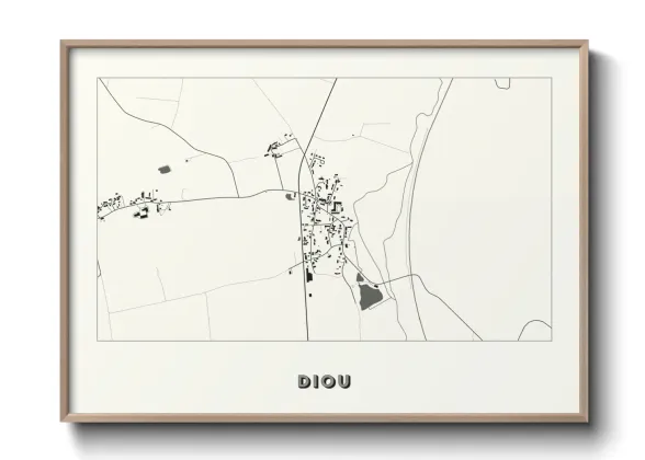 Une affiche de carte sur Diou