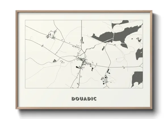 Une affiche de carte sur Douadic