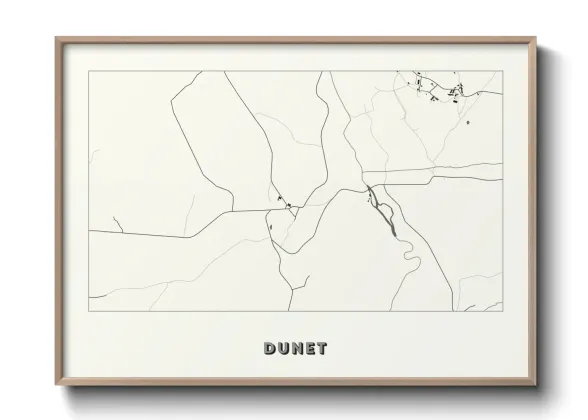 Une affiche de carte sur Dunet