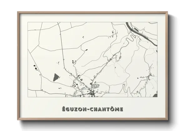 Une affiche de carte sur Éguzon-Chantôme