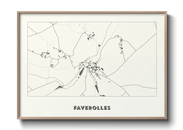 Une affiche de carte sur Faverolles