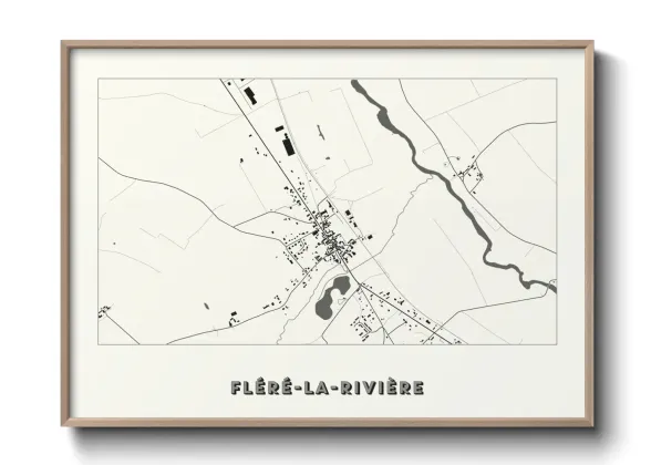 Une affiche de carte sur Fléré-la-Rivière