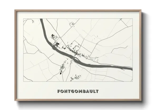 Une affiche de carte sur Fontgombault