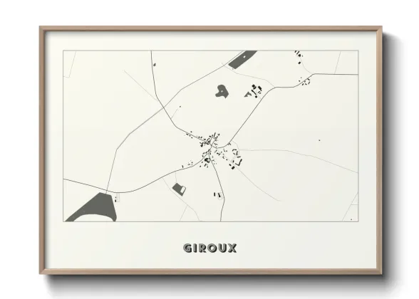 Une affiche de carte sur Giroux