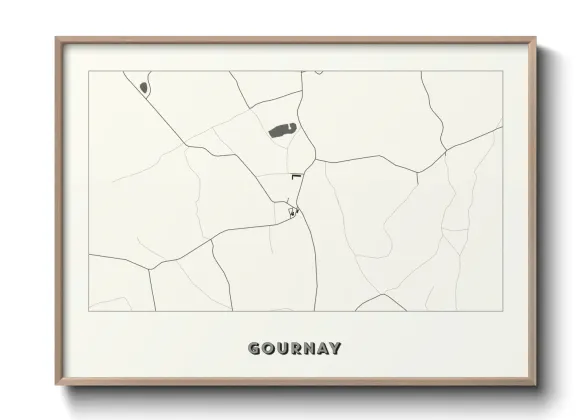 Une affiche de carte sur Gournay