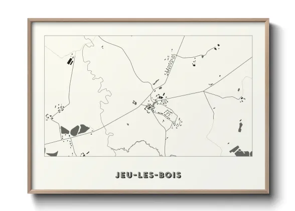 Une affiche de carte sur Jeu-les-Bois