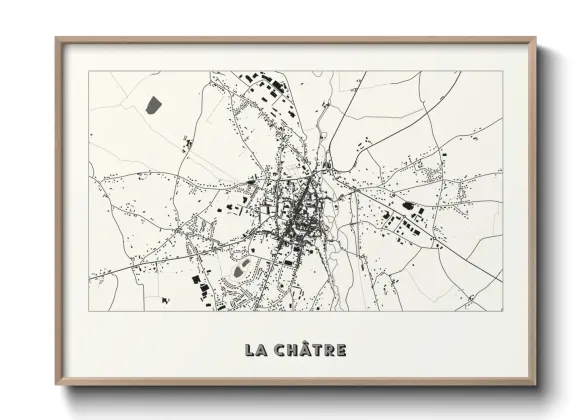 Une affiche de carte sur La Châtre