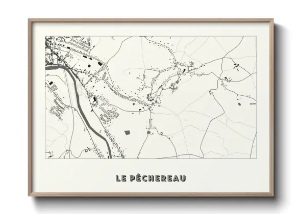 Une affiche de carte sur Le Pêchereau