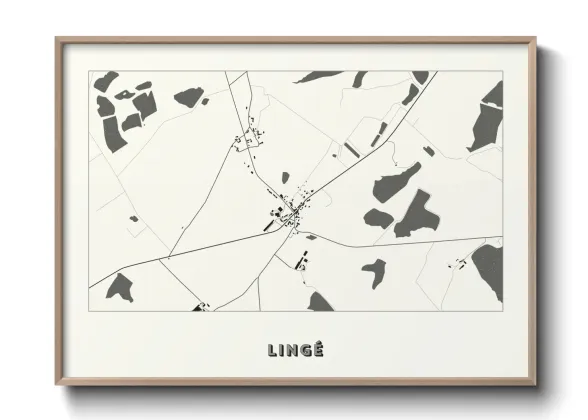 Une affiche de carte sur Lingé