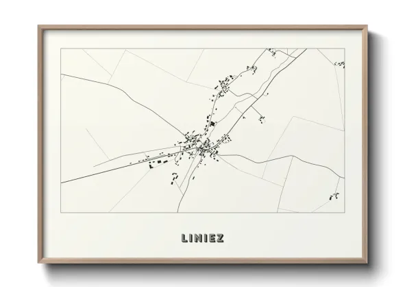Une affiche de carte sur Liniez