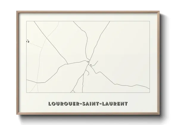 Une affiche de carte sur Lourouer-Saint-Laurent
