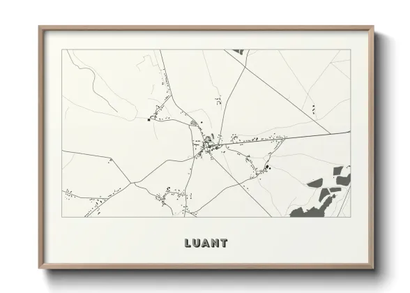 Une affiche de carte sur Luant