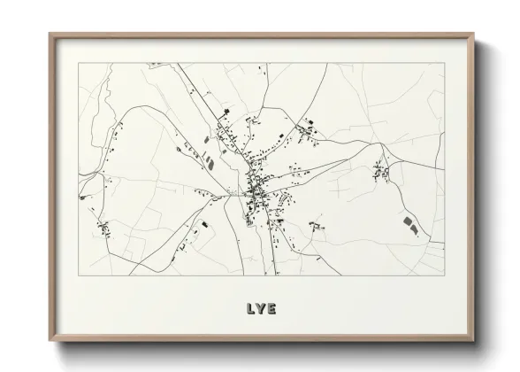 Une affiche de carte sur Lye