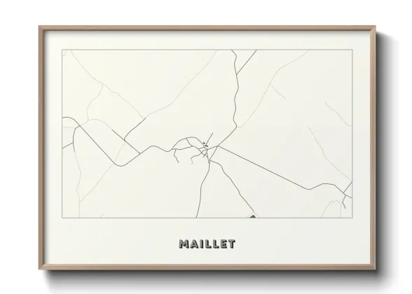 Une affiche de carte sur Maillet