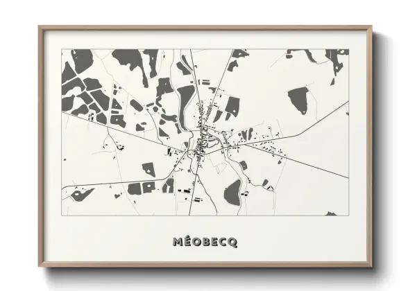 Une affiche de carte sur Méobecq
